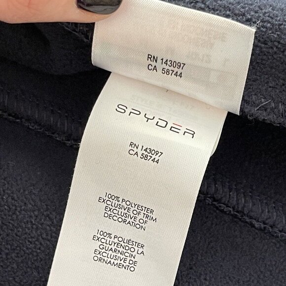 Spyder Active Sports Frontier Blue Ribbed Knit Basic Jacket Sportcore - Picture 10 of 12